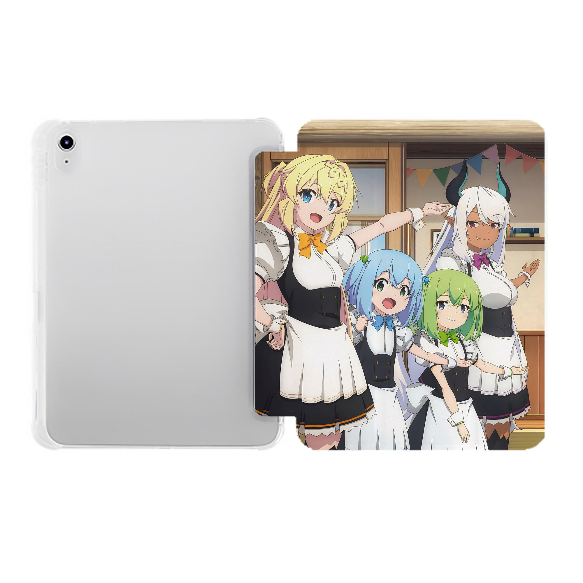 （画像用） 転スラ Regarding Reincarnated to Slime IPad ケース ペン収納付き 三つ折りスタンド PUレザー×シリコン 対応機種9.5/10.5/10.9インチ